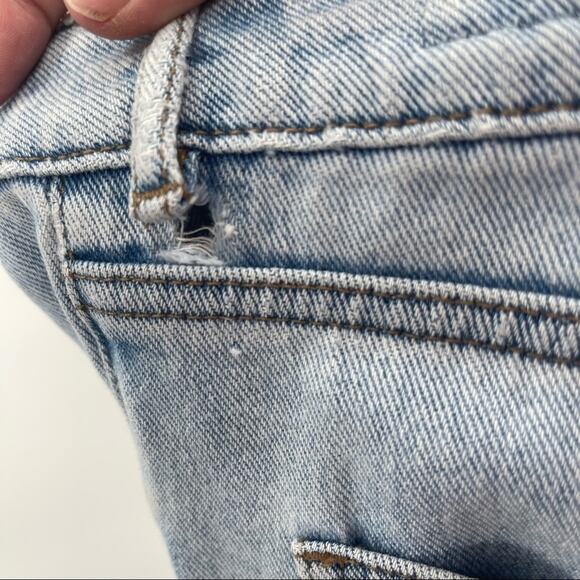 PACSUN Straight Leg Y2K Light Wash High Waisted Boho Relaxed Mom Jeans Size 27 - Picture 8 of 10